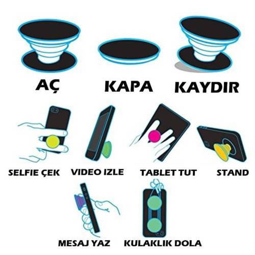 Telefon Parmak Tutucu - Asorti (4247) - 2