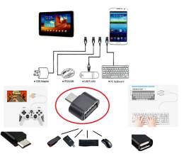 Usb to Micro USB ye Dönüştürücü - Klavye Mouse Joystick Telefona Bağlama (4247)