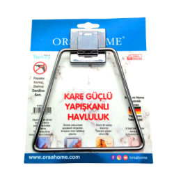 YAPIŞKANLI KARE ASKILI ÜÇGEN - METAL HAVLULUK ASKI (4247)